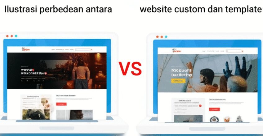 perbedaan website custom dan template