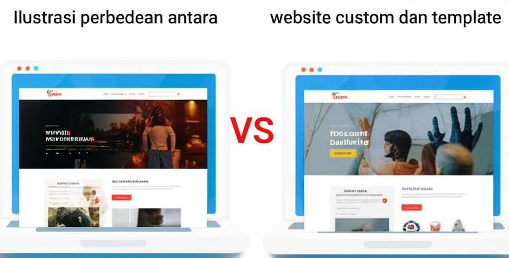 perbedaan website custom dan template